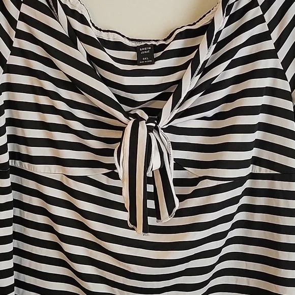 Shein Off Shoulder Front Knot Blouse - Picture 3 of 6